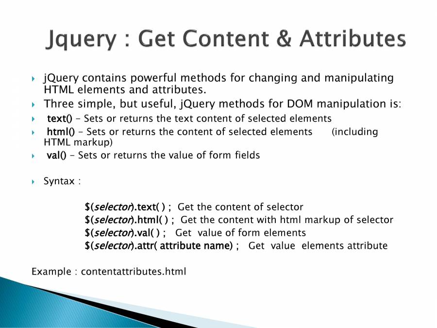 JQuery Basics - PowerPoint Slides - LearnPick India